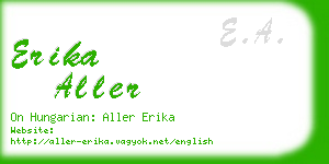 erika aller business card